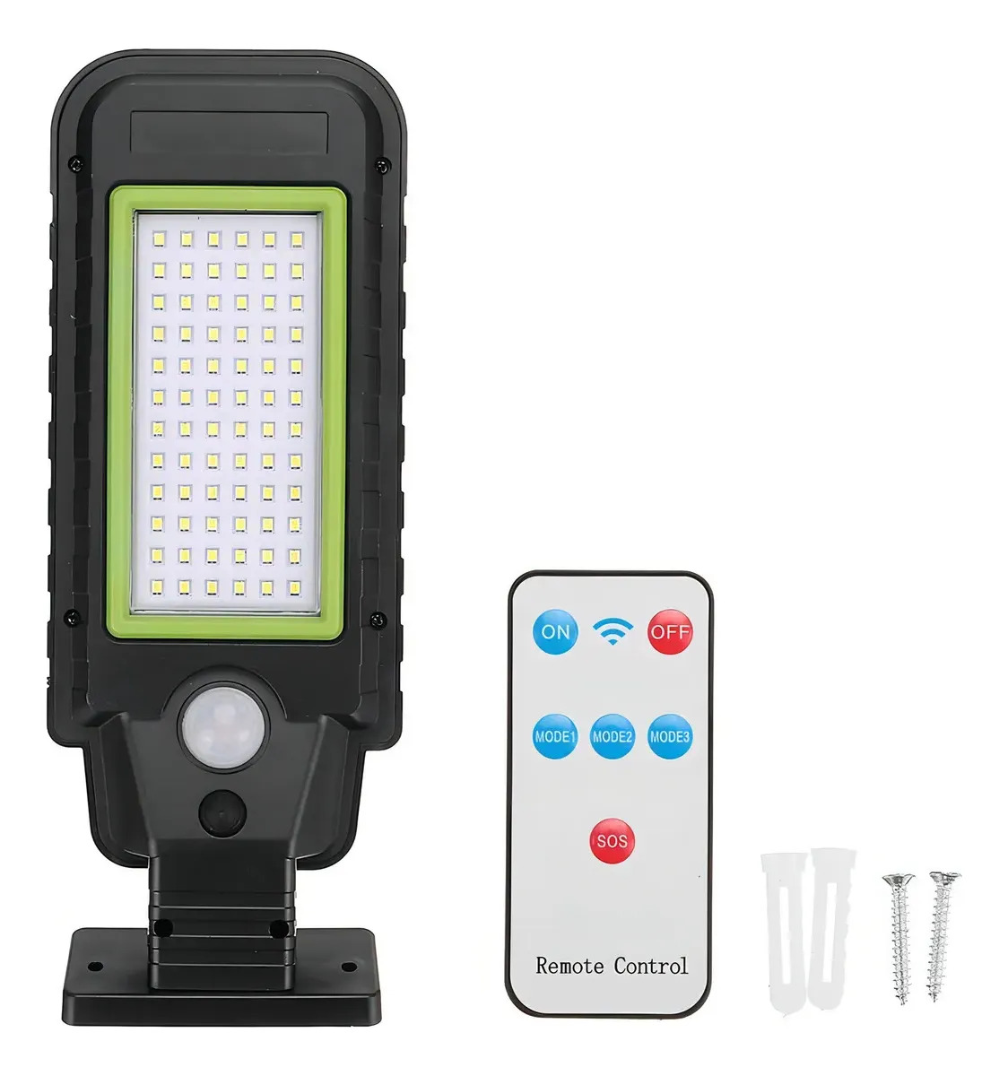 Foco Led Solar Exterior 60w 72led Blanco Neutro Con Sensor