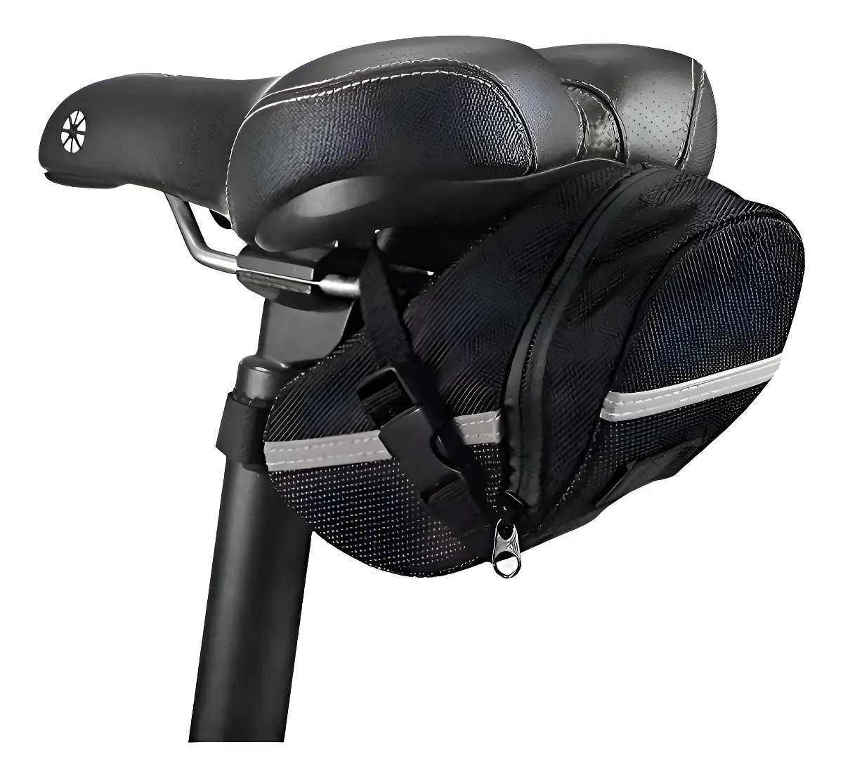 Bolso Bajo Asiento Bici Impermeable Negro 5.5x21.8x5.8cm
