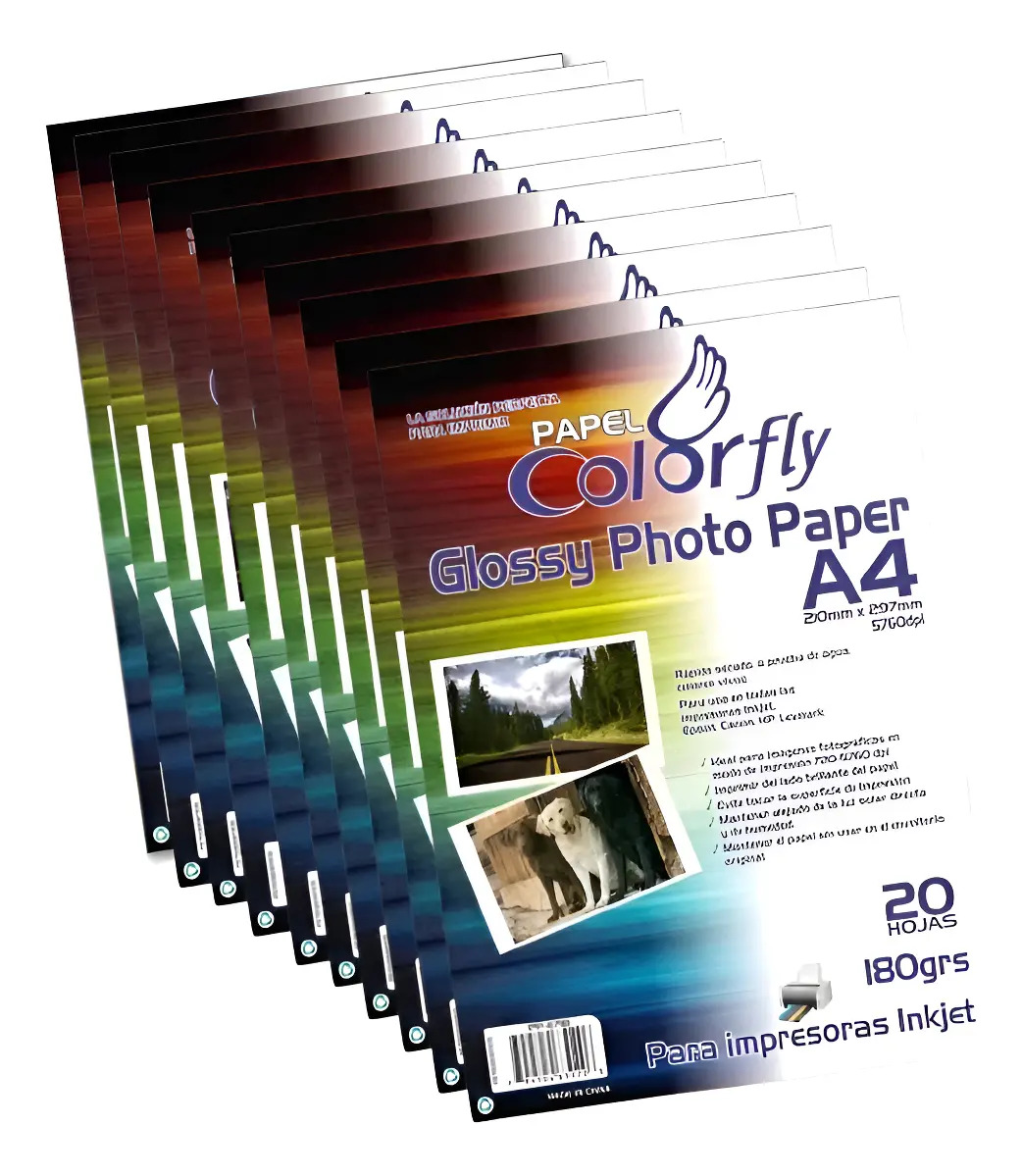 Papel Fotográfico A4 180g Brillo Pack 20 Hojas Genérico