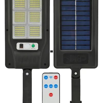 Foco Solar Exterior 100w 240 Leds Sensor Fotocelula + Contro