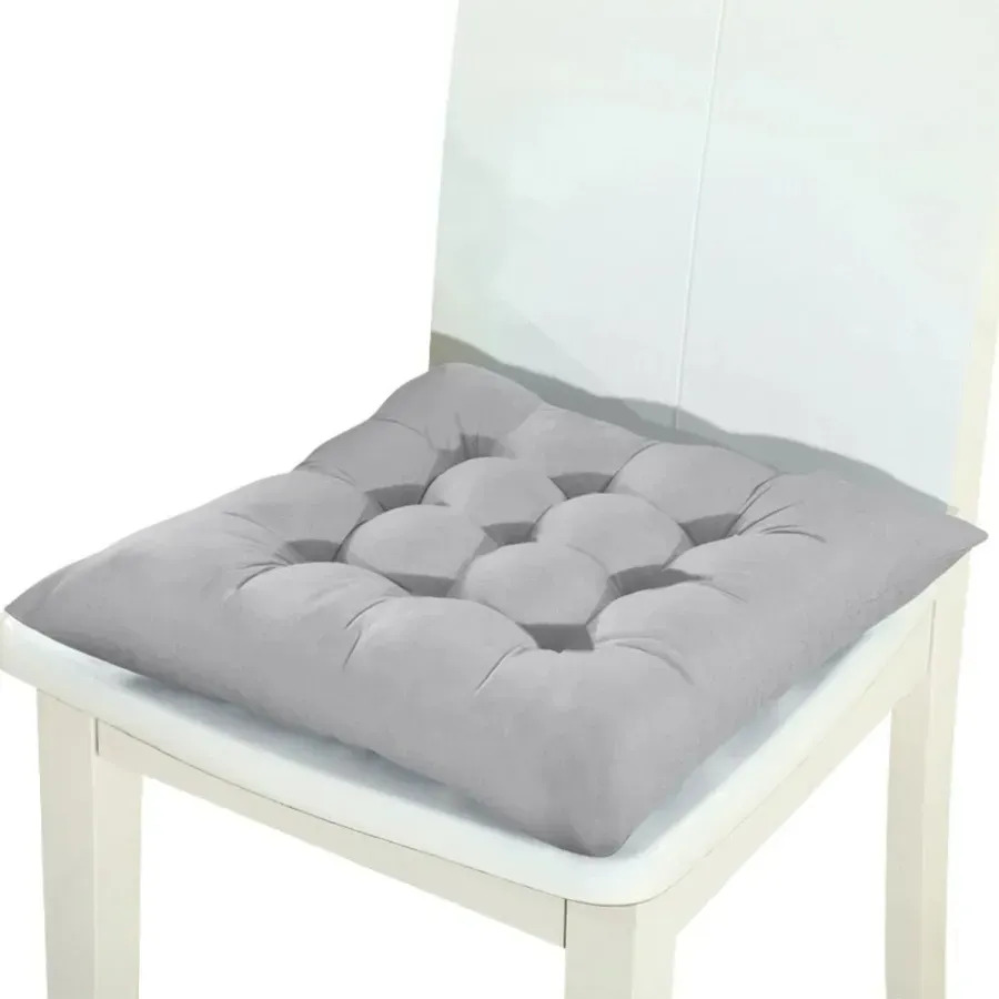 Almohadón Silla Sofá Auto 40x40 Gris Poliéster Algodón Lavab