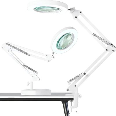 Lámpara Led Articulada Con Lupa 5x Luz Regulable