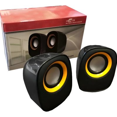 Parlantes Pc Usb Xtreme Escritorio Negro Amarillo Jack 3.5mm