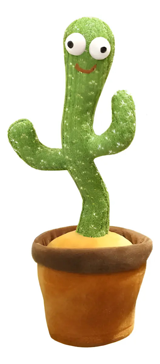 Peluche Cactus Bailarín Grande Con Luces Sonidos Y Graba