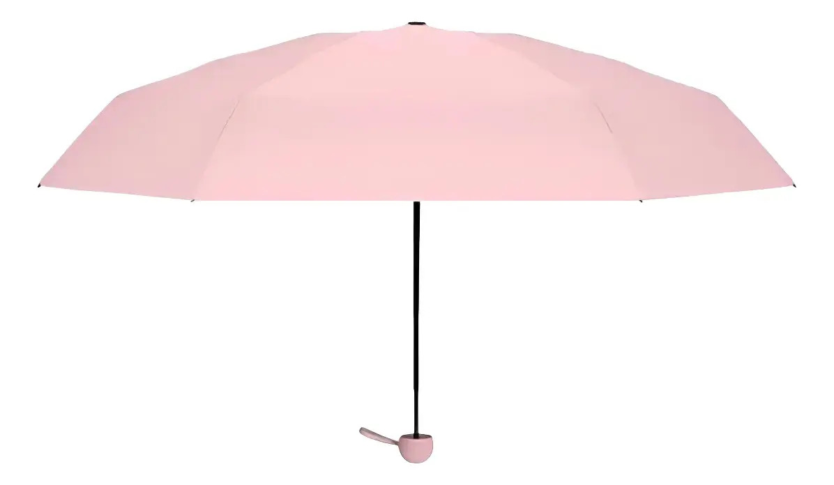 Mini Paraguas Compacto Plegable Doble Capa Con Protección Uv