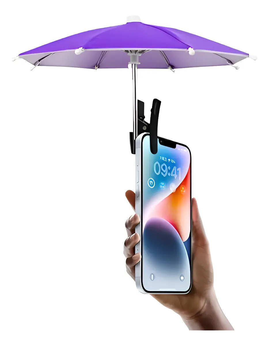 Sombrilla Protector Solar Uv Para Celular Plegable Con Clip