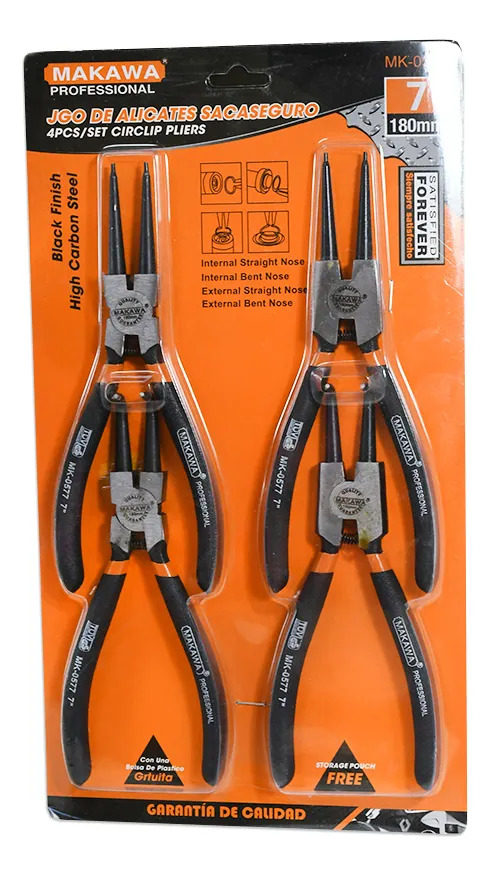 Pinza Saca Seguros Makawa Mk-0577 4 Pzas Mango Antideslizant