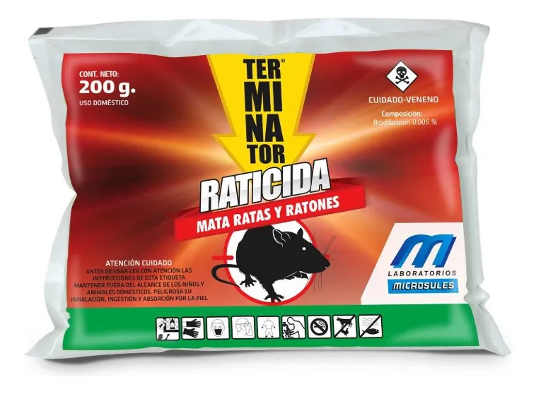 Terminator Raticida 200 Gramos Microsules