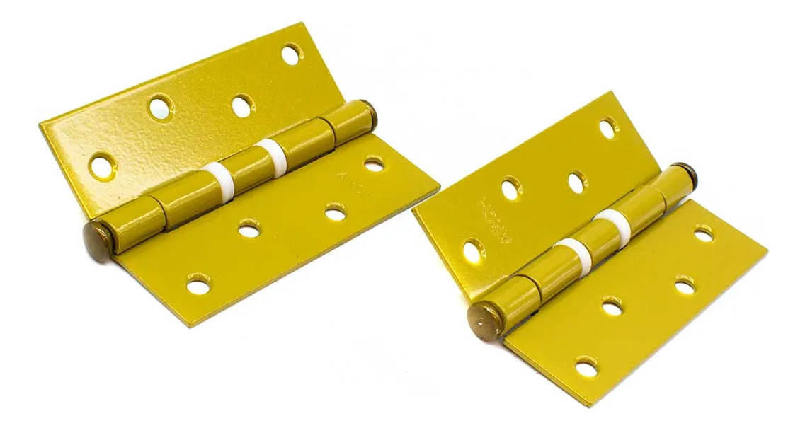 Bisagra Nylon 4 Dorada Par 16 Tornillos Incluidos Metálico
