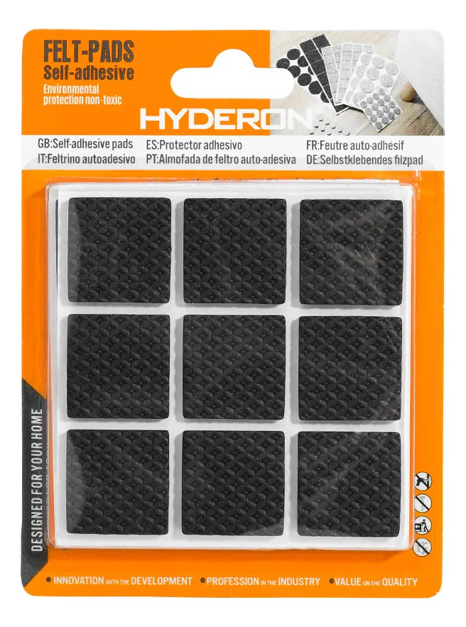 Protector Adhesivo Fieltro 18 Piezas 25mm Lh3564 Gris