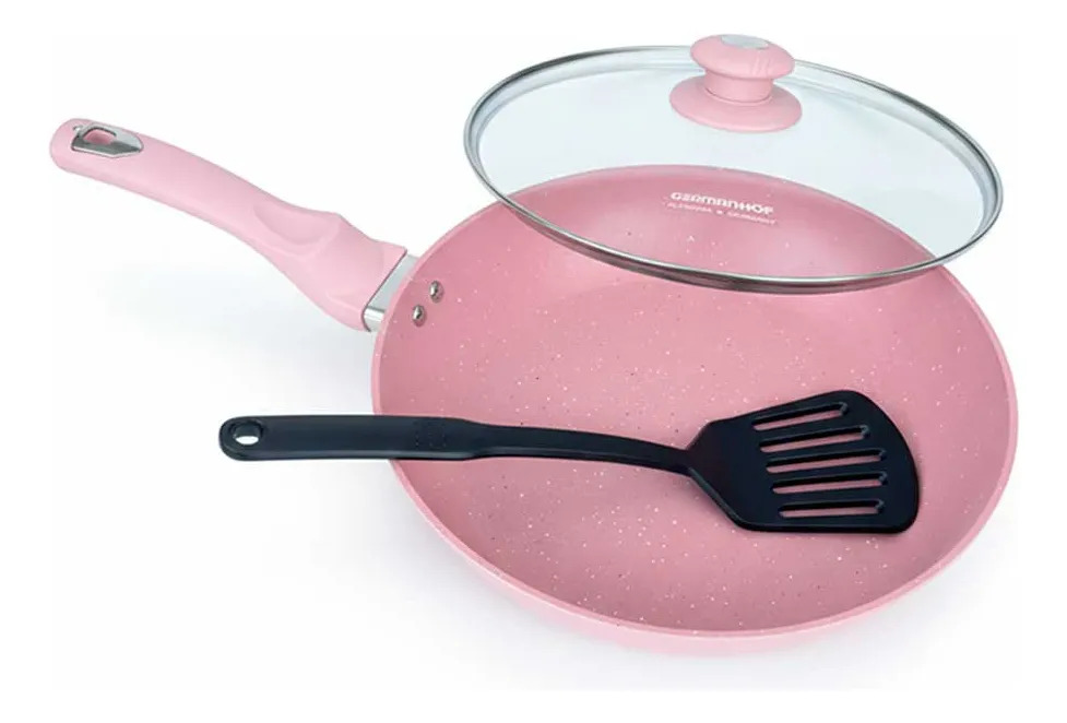 Sarten Con Tapa De Vidrio 28cm