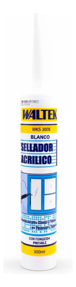 Silicona Acrilica Blanca 300ml Waltek