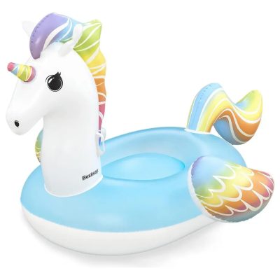 Unicornio Montable Salvavidas Para Niños Blanco