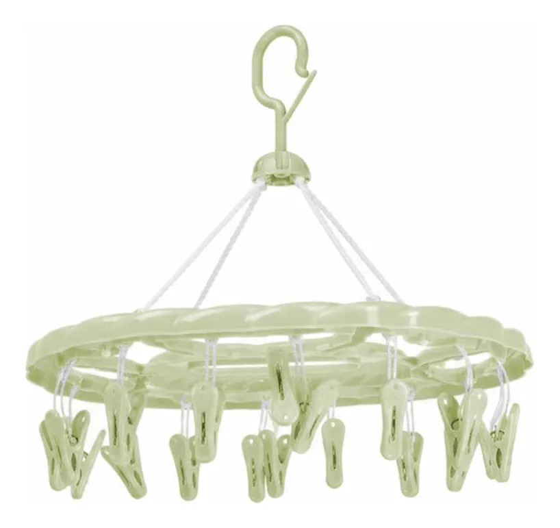 Colgador Plastico C/pinzas Para Ropa