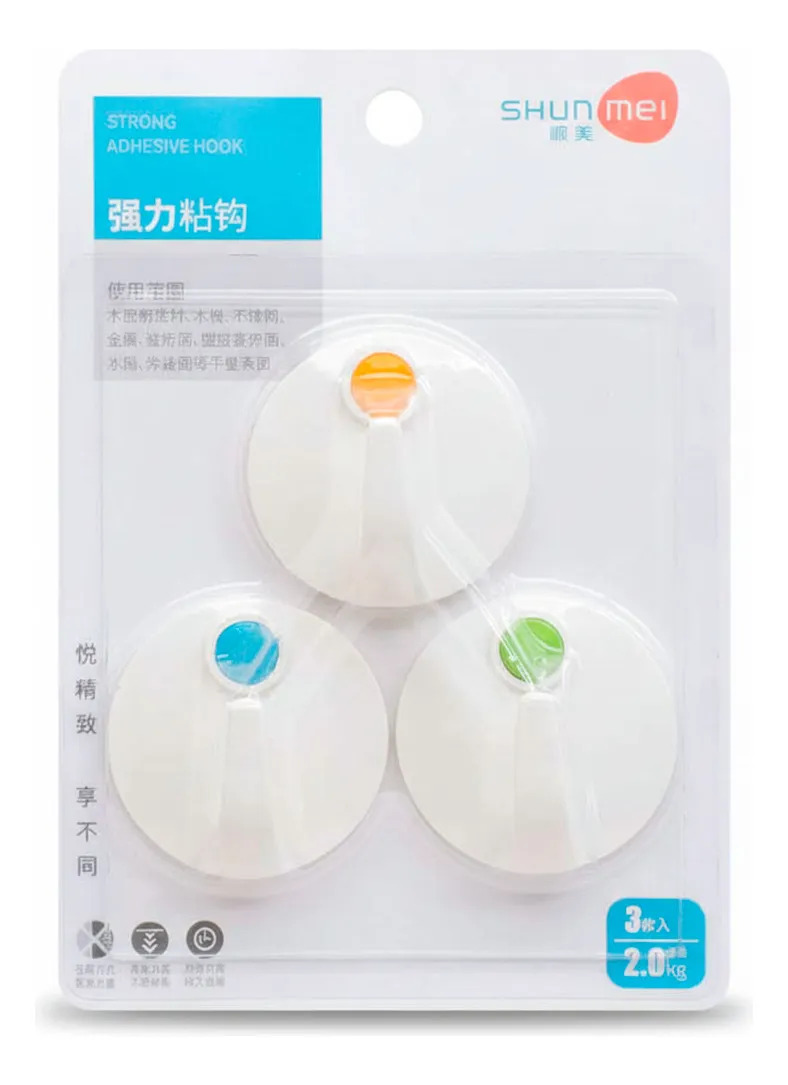 Colgador Plastico 3pz Redondo 2kg