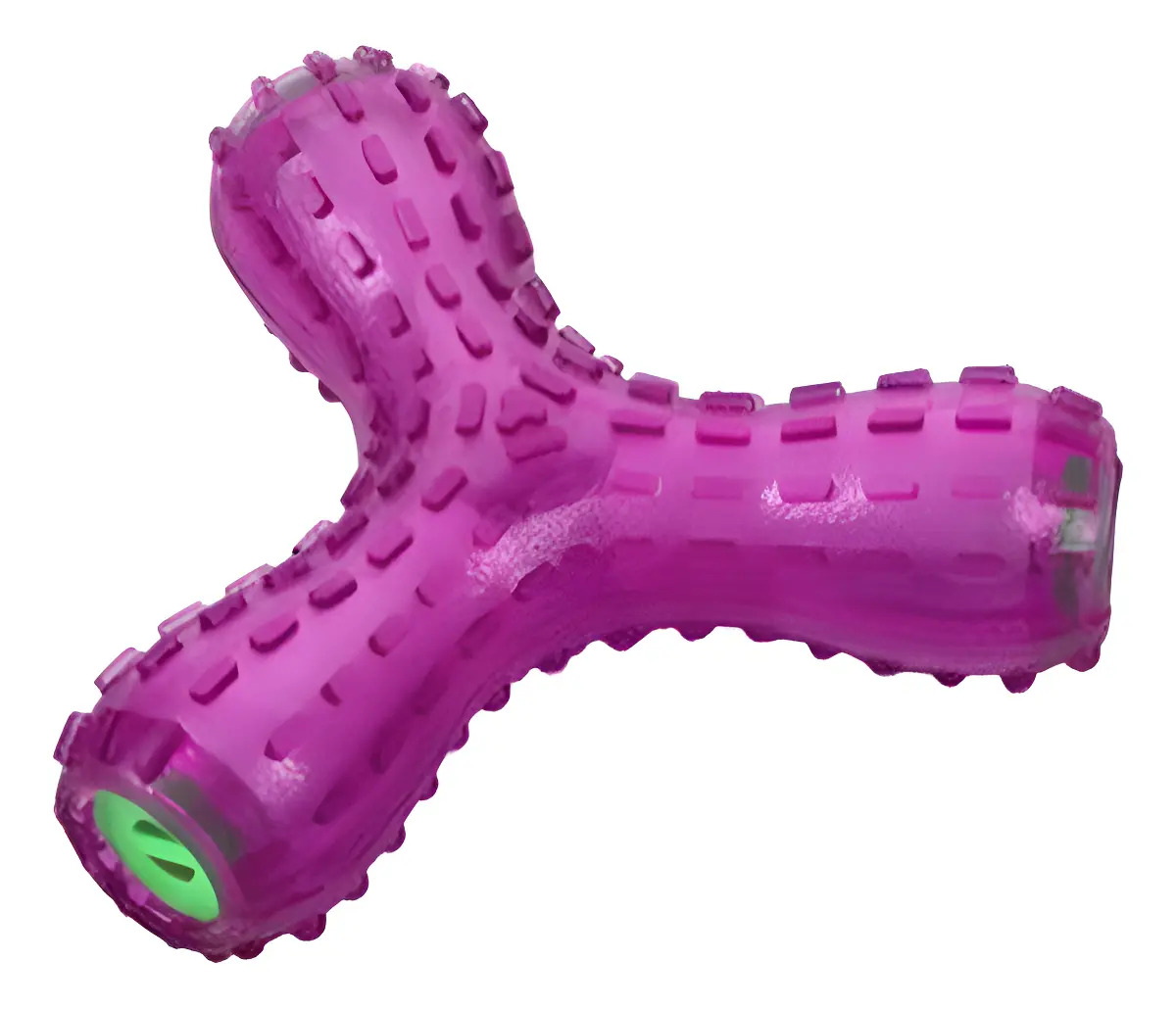 Juguete 3 Puntas Para Mascota Goma Con Chifle Colores