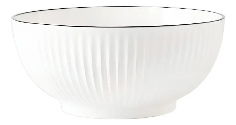 Bowl Borde Negro Diseño 20 Cm Losa Redondo