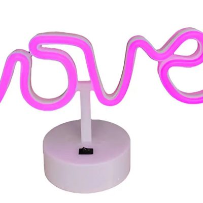 Lámpara De Neón Love Con Base Usb Y Pilas Para Decoración