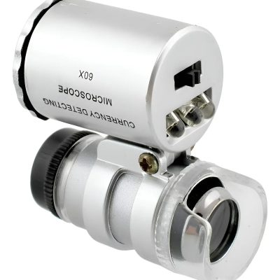 Mini Lupa 3 Pilas Microscopio Joyería 60x Aumento Luz Led