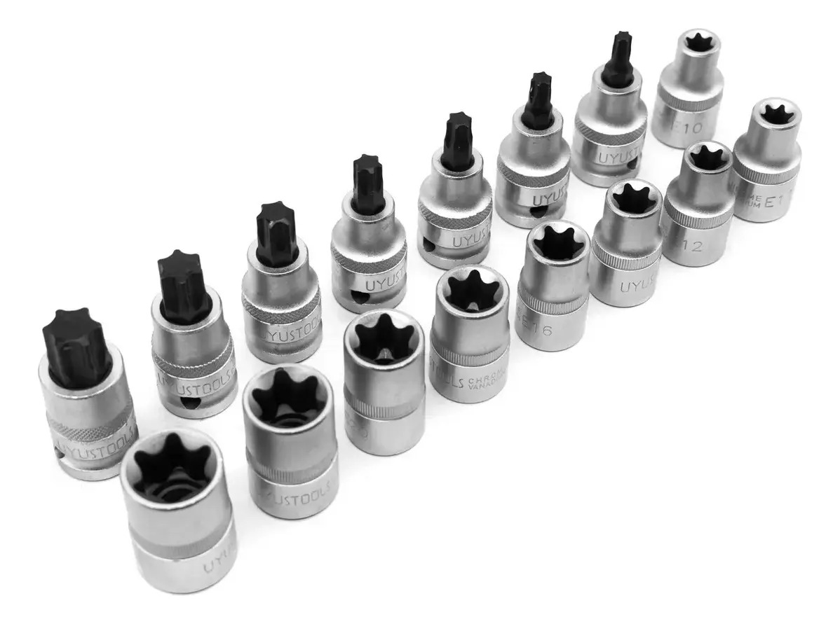 Juego De Dado Y Punta Torx 1/2 16pz Uyus Tup016