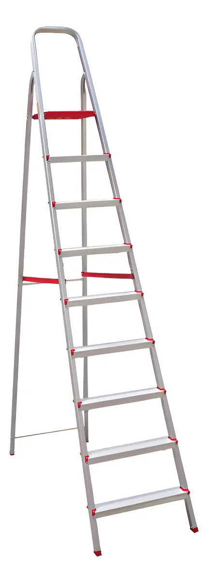 Escalera De Aluminio 9 Escalones Botafogo 120kg Carga