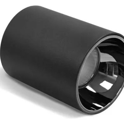 Luminaria Led 15w Negra Cilíndrica Cromada Modelo 3493