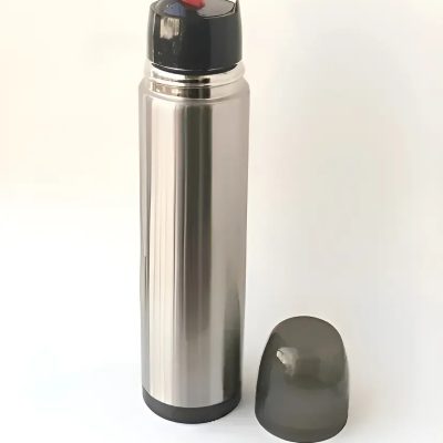 Termo Reysol Bala 1 Litro Acero Inoxidable Plateado