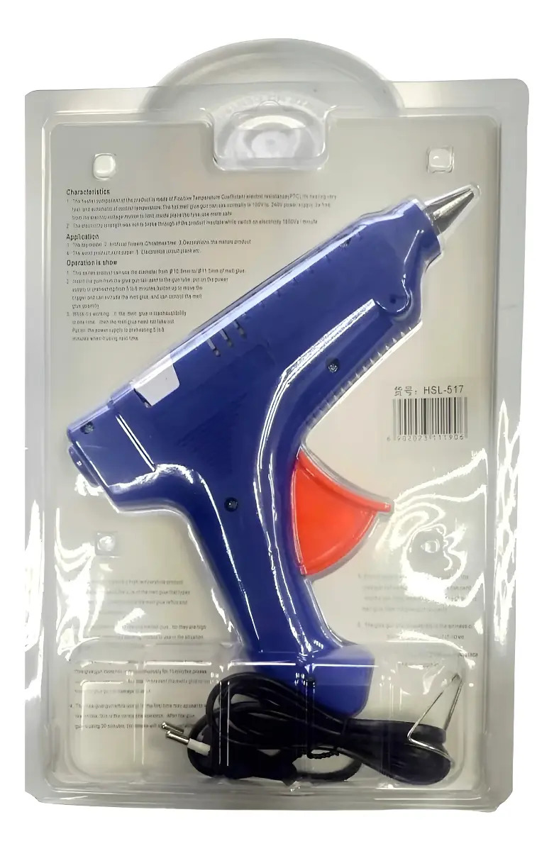Pistola De Silicona Caliente Genérica Hsl-217 20w Azul