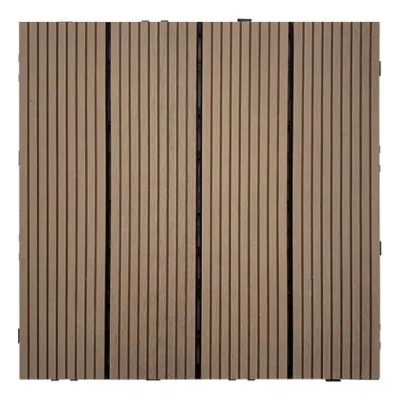Baldosas Deck Wpc 30x30cm Chocolate Terior Duraderas