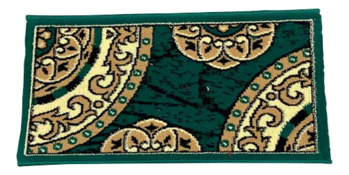 Tapete Genérico Amira 80x40cm Polipropileno Mandala Verde
