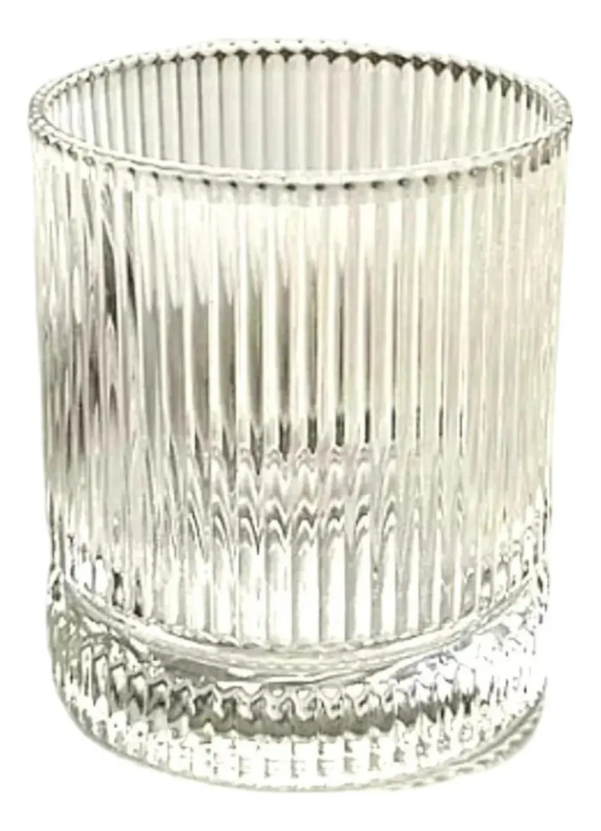 Pack Vasos Vidrio 320ml X6 Modelo 501-1b Rayas Lavavajillas