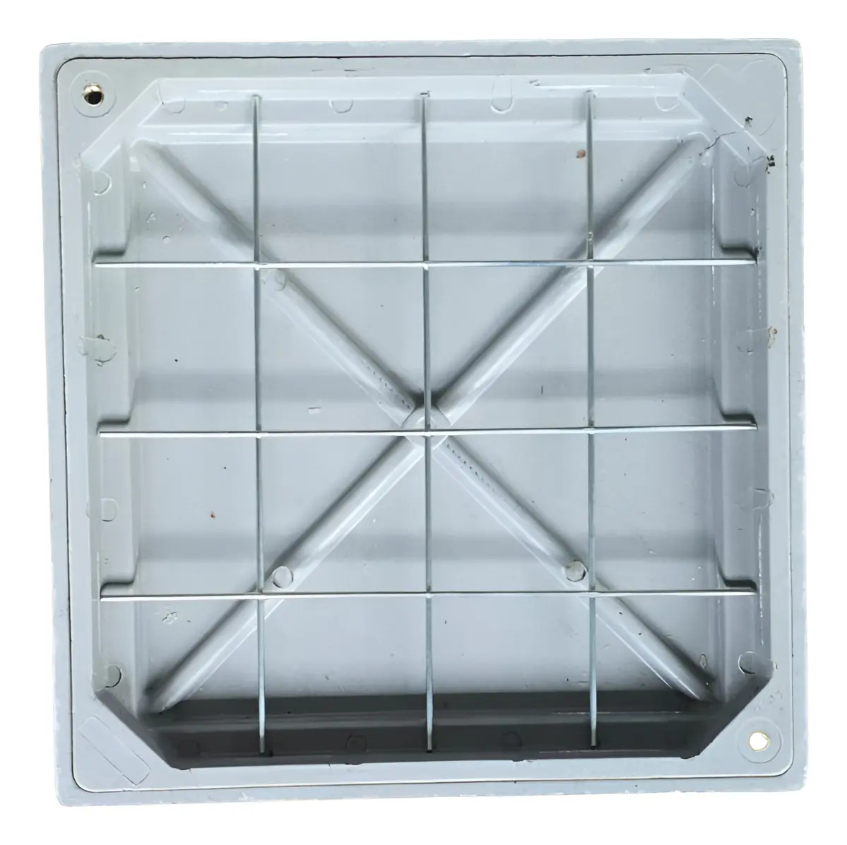 Tapa Marco Resina Revestible 40x40 Blanco Antideslizante