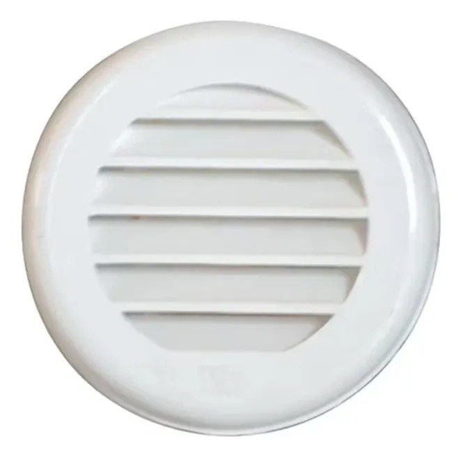 Rejilla Ventilación Redonda Pvc 50mm Blanca Resistente A Hum