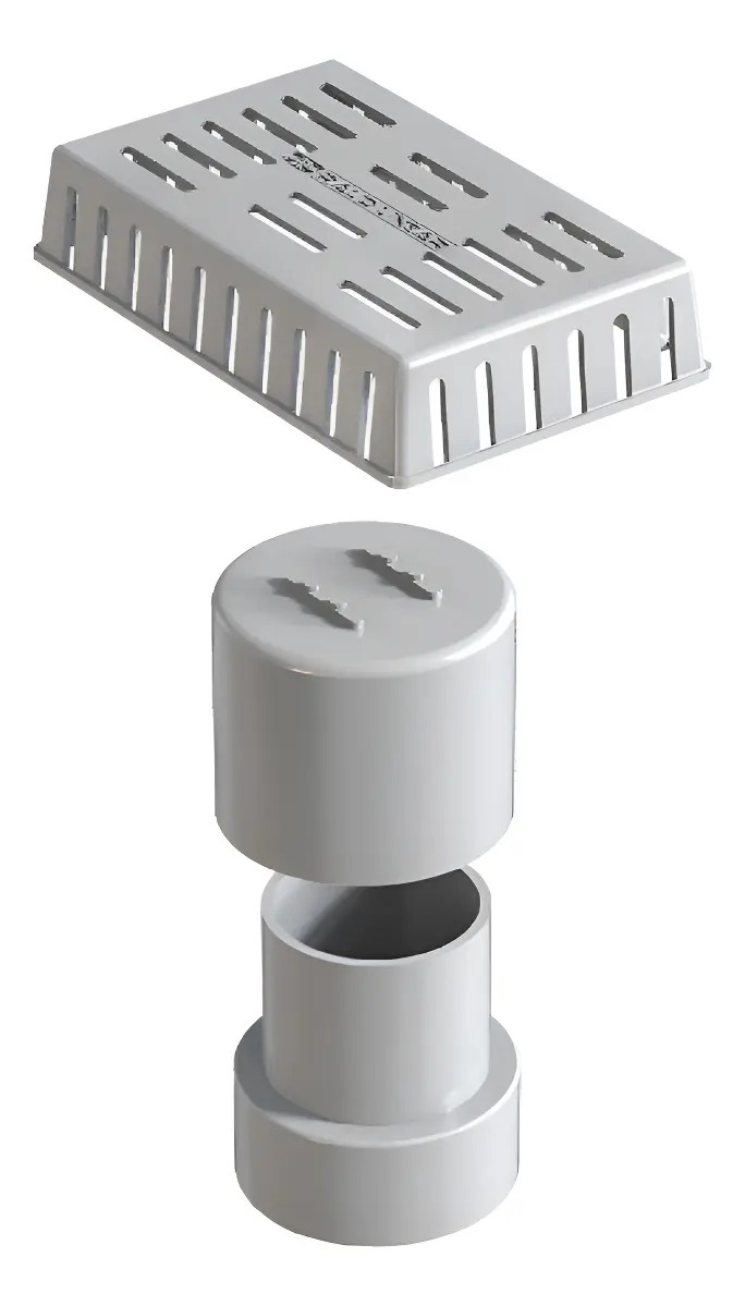 Kit Sifón Vertical Elleve 50mm Con Rejilla Smart Drenaje