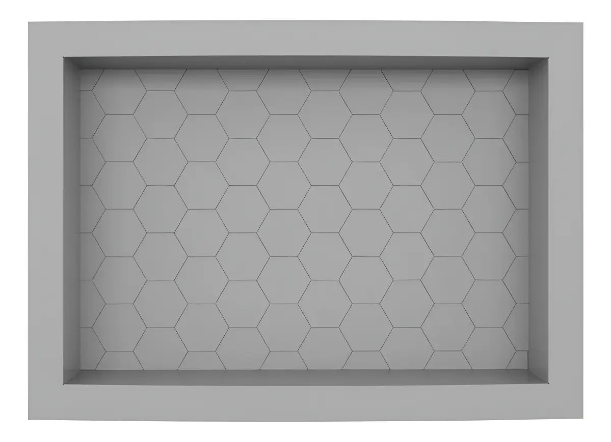Nicho Empotrar Polipropileno 40cm Gris 27x40x9.5cm