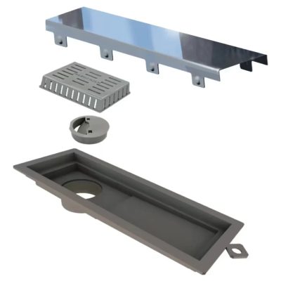 Receptáculo Novii Pvc 25cm Tapa Acero Pulido Resistent