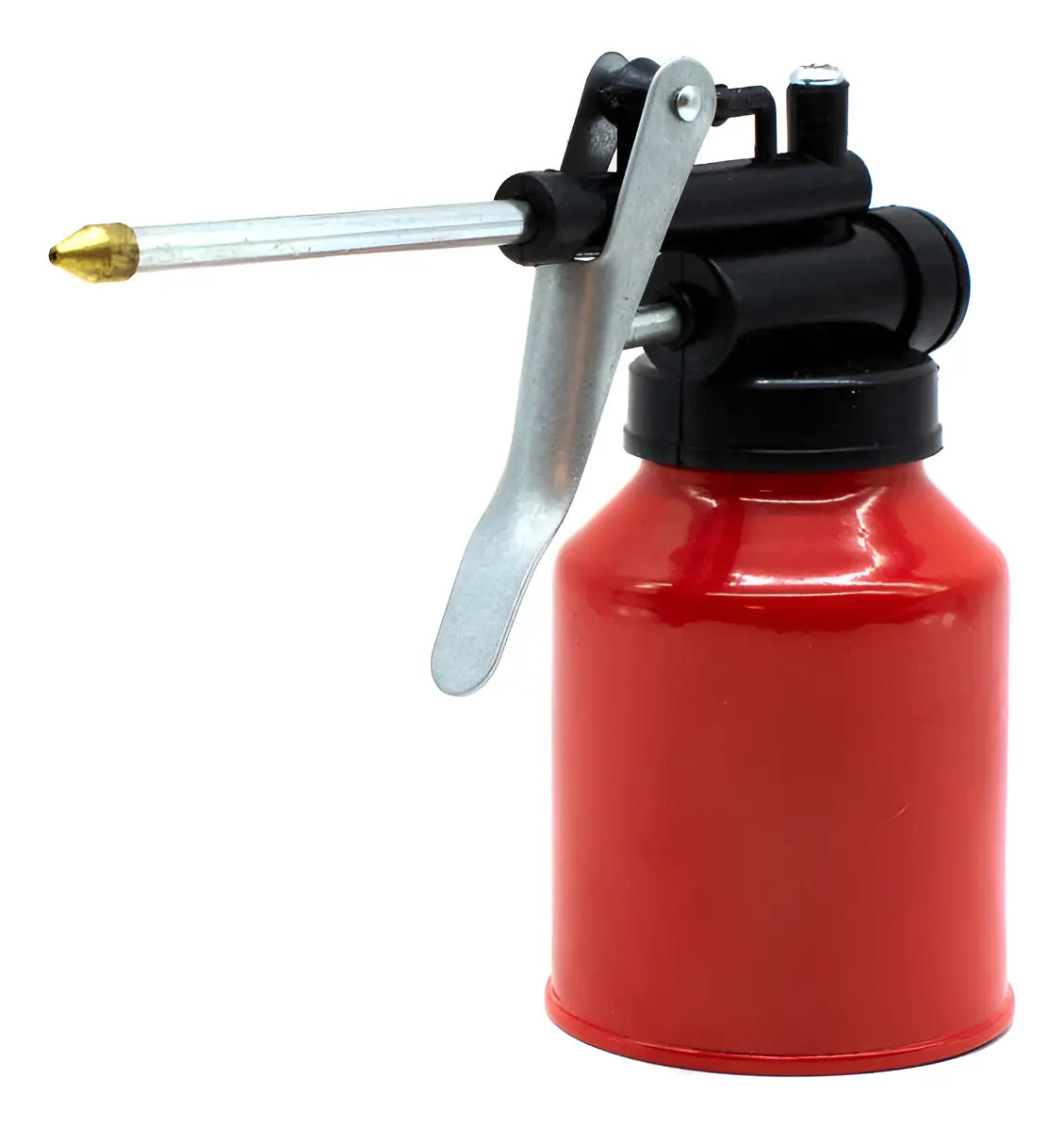 Aceitera Metálica 250cc Pico Fijo Roja 16cm