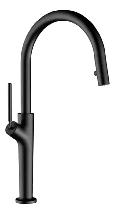 Grifería Cocina Monocomando Extensible Negro Mate Bronce 46c