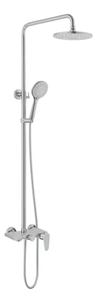 Barral Ducha Monocomando Celtic Gris Satinado Acero Inox