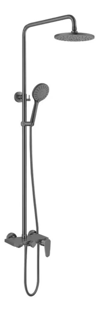 Barral Ducha Monocomando Celtic Grafito Acero Inox