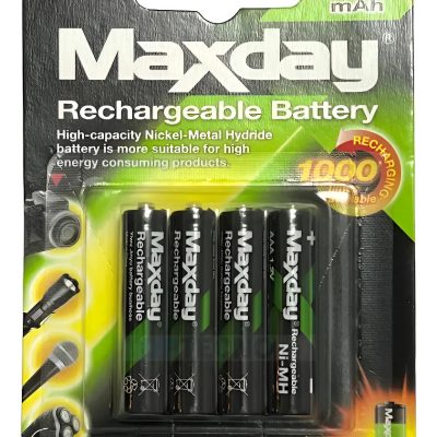 Pilas Recargables Maxday Aaa 2800mah Ni-mh Pack X4